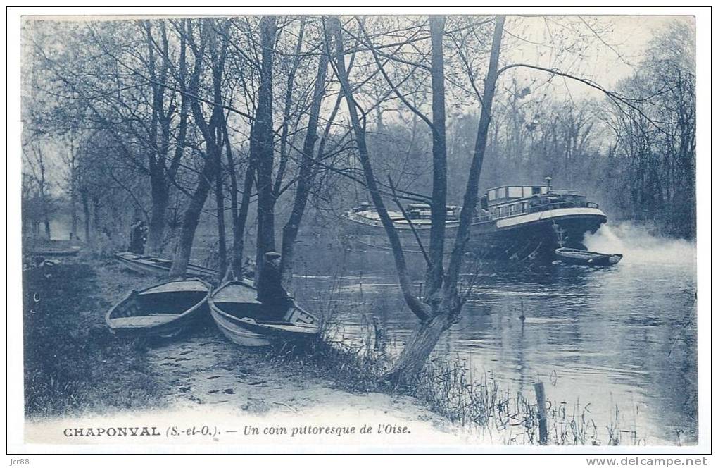 91 - Essonne - Chaponval - Un Coin Pittoresque De L'oise - Auvers Sur Oise