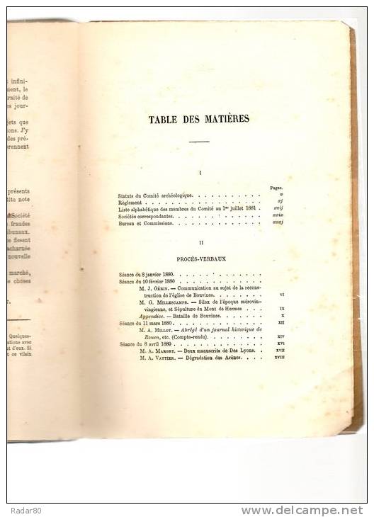 Essai D'une Monographie Des Rues ,places Et Monuments De Senlis,etc...,deuxième Série,tome VI,1881 - Picardie - Nord-Pas-de-Calais