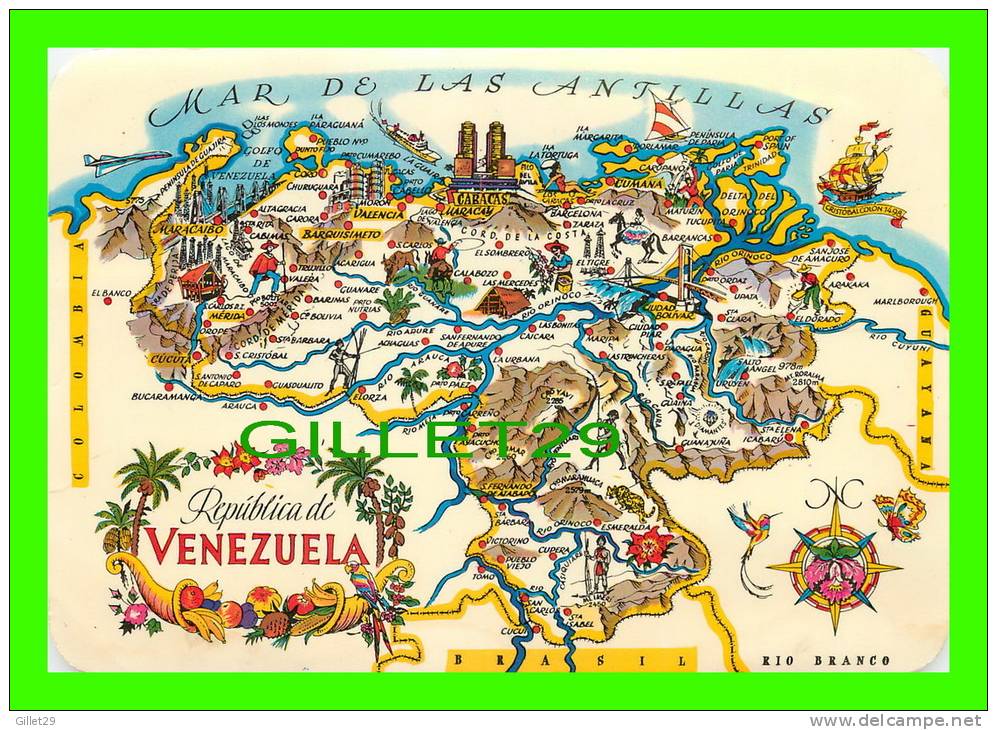 MAPS - REPUBLICA DE VENEZUELA - TRAVEL - - Cartes Géographiques