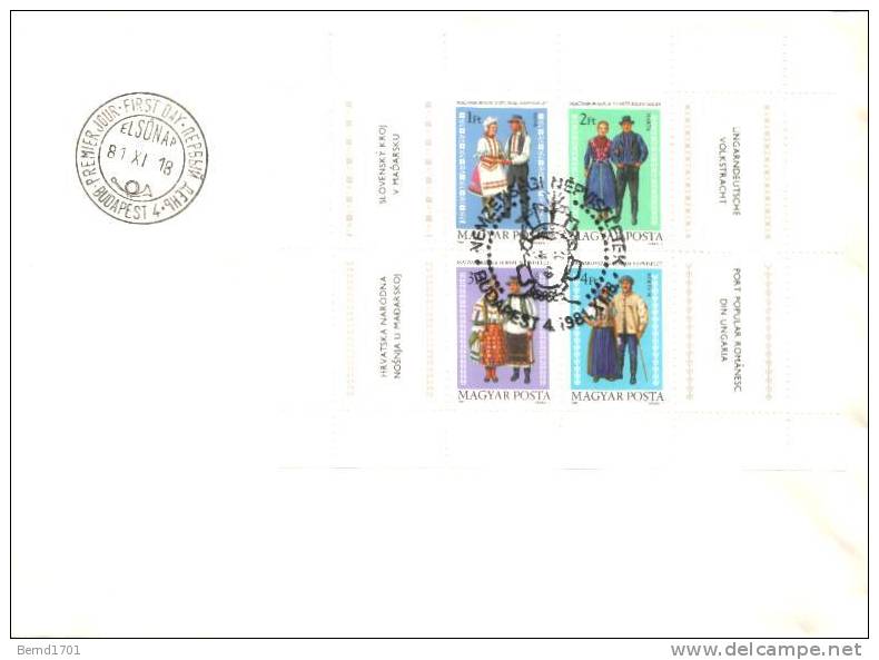 Ungarn / Hungary  - Mi-Nr Block 152 FDC (C441) - FDC