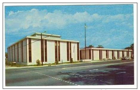 Showing The Federal Building In Downtown Area, Fayetteville, North Carolina, 1940-60s - Fayetteville