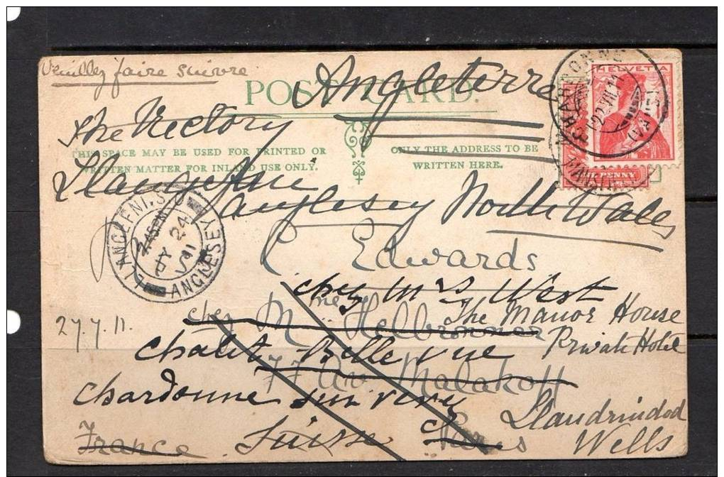 Resent Card 1911 Llangefni S.O. (sw 41) - Sonstige & Ohne Zuordnung