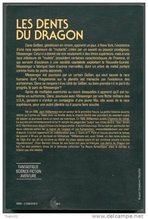 NEO-FANTASTIQUE-S-F  N° 59  " LES DENTS DU DRAGON " WILLIAMSON   DE 1982 - Neo