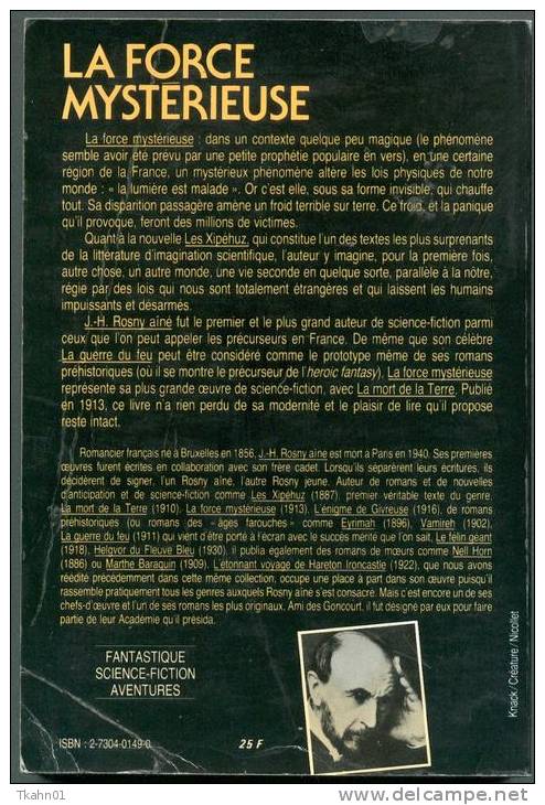 NEO-FANTASTIQUE-S-F  N° 46  " LA FORCE MYSTERIEUSE /LES XIPEHUZ " ROSNY-AINE  DE 1982 - Neo