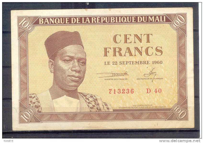 Mali 100 Fr P 2 AU  SUP  Rare - Other - Africa