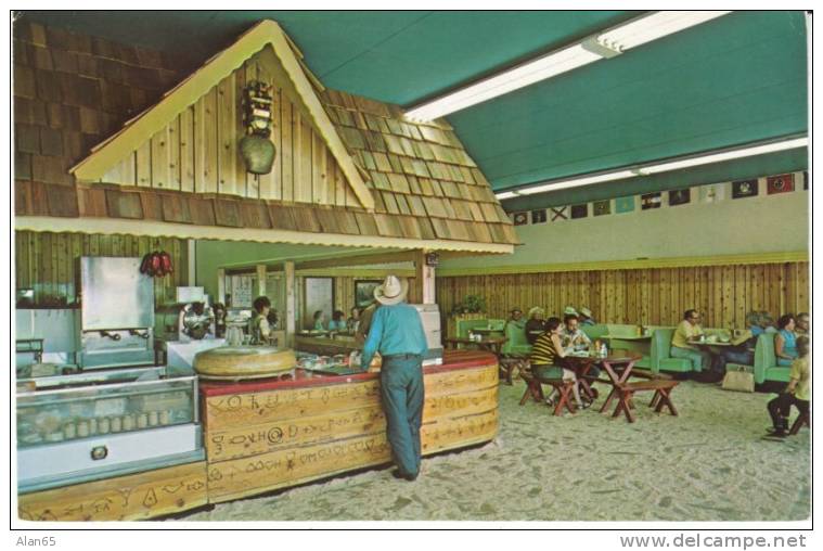 Afton WY Wyoming, Brog's Elk Horn Cheese Factory Restaurant Interior View, C1960s/70s Vintage Postcard - Sonstige & Ohne Zuordnung