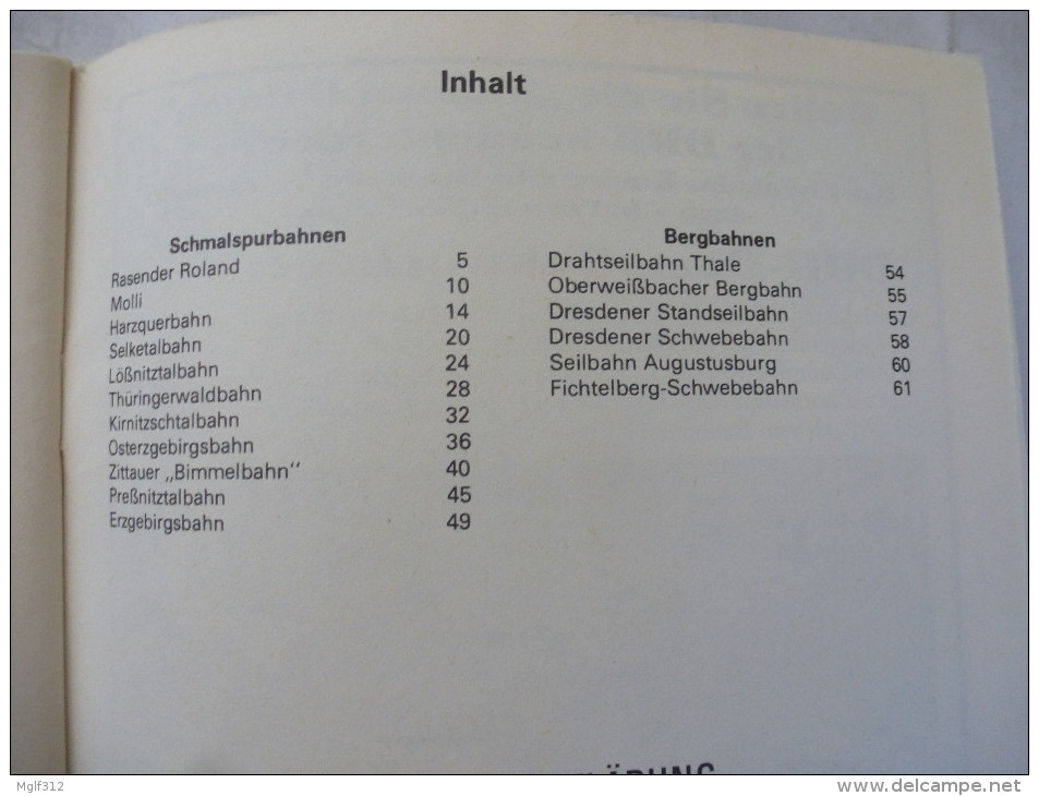 TRAINS à Voie étroite : LINKS UND RECHETS DER KLEINEN BAHNEN SCHMALSPURBAHNEN Der DDR Brochure Texte, Photos Et Plans. - Alemania Todos