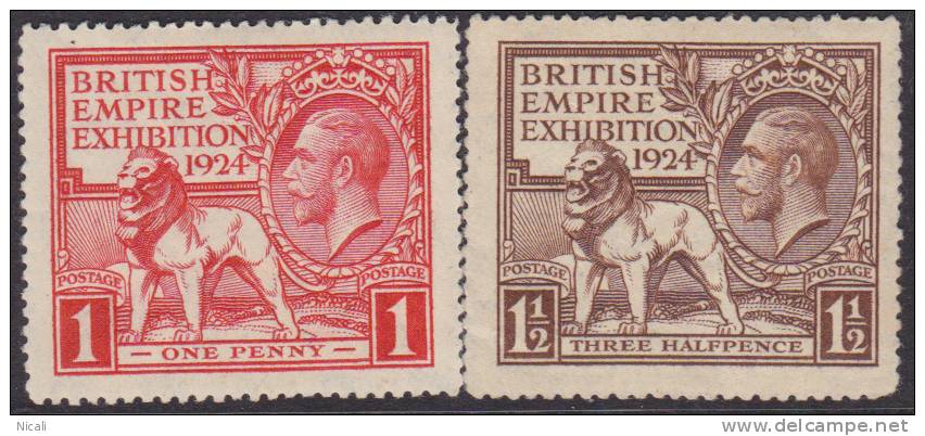 GB 1924 Exhibition SG 430/31 M XV154 - Neufs