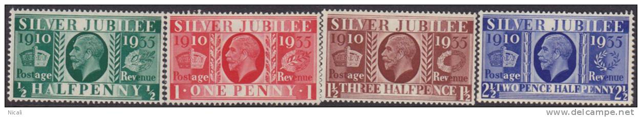 GB 1935 KGV Silver Jubilee Set SG 453/6 UNHM XV241 - Neufs