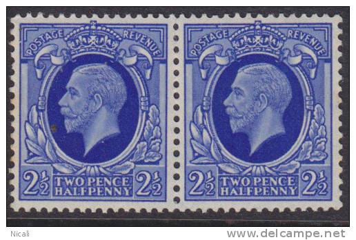 GB 1934 2 1/2d Pair KGV SG 443 UNHM XV226 - Unused Stamps