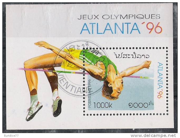 Laos 1996 - Olympic Games Atlanta 96 Souvenir Sheet Cancelled Very Fine - Ete 1996: Atlanta