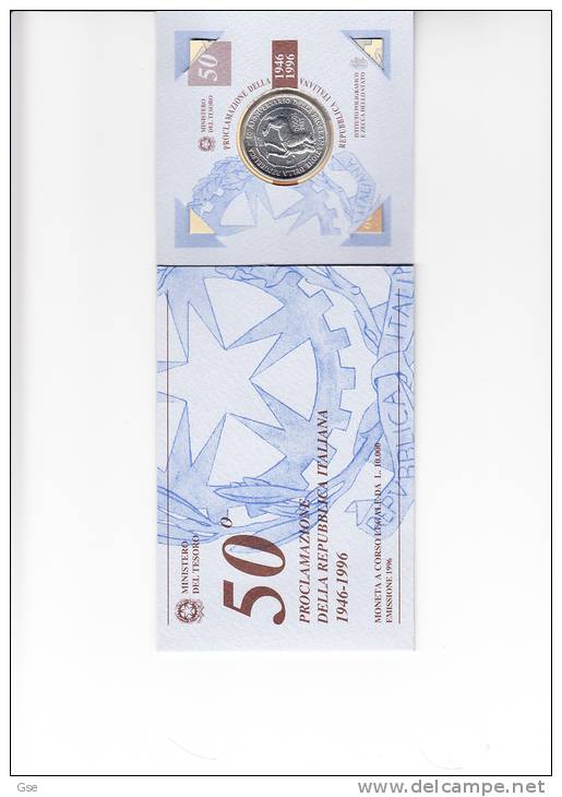 ITALIA  1996 - Proclamazione Repubblica 10.000 Lire In Astuccio Originale - Conmemorativas