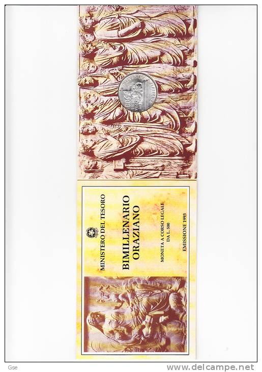 ITALIA  1993 - Orazio  5.00 Lire In Astuccio Originale - Conmemorativas