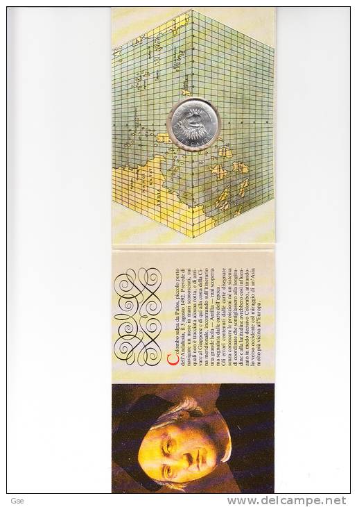 ITALIA  1991 - Colombo Scoperta Dell'America  - 500 Lire In Astuccio Originale - Gedenkmünzen