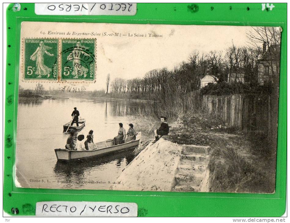 ENVIRONS DE BRAY SUR SEINE LA SEINE A TOUSSAC ( état ) - Autres & Non Classés