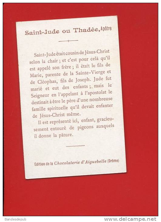AIGUEBELLE  CHROMO RELIGION SAINT JUDE THADEE PIGEONS - Aiguebelle