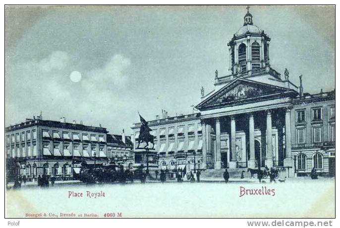 BRUXELLES - Place Royale L   - Carte Bleutée  Dite : A La Lune       (51430) - Autres & Non Classés