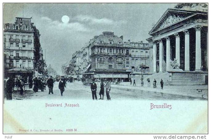 BRUXELLES - Bd Aspach - Carte Bleutée  Dite : A La Lune       (51431) - Autres & Non Classés