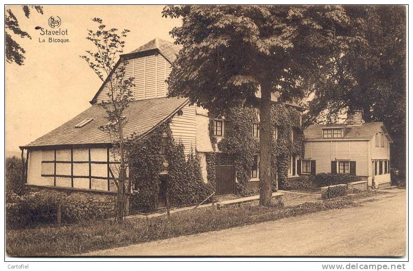 STAVELOT-LA BICOQUE-CARTE ENVOYEE 1945-EDIT.F.LEGROS-DALLEUR-STAVELOT-VOYEZ 2 SCANS - Stavelot