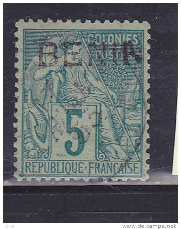 BÉNIN TIMBRE DES COLONIES GÉNÉRALES N° 4 5C VERT SURCHARGE HAUTE ET "BENIR" AU LIEU DE BENIN OBL - Other & Unclassified