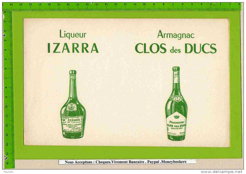 BUVARD : Liqueur ISARA  ARMAGNAC CLOS Des DUCS Vert - Liquor & Beer