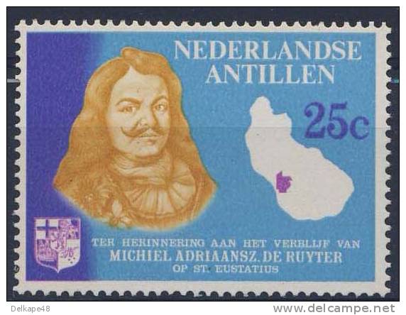 Nederlandse Antillen 1966 Mi 165 ** Michiel Adriaansz. De Ruyter (1607-1676) Admiral (painting Of F. Bol) - Curaçao, Nederlandse Antillen, Aruba