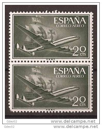 ES1169-LA969TA.Spain Espagne.AVION.BARCO.SUPER-CONSTELLATION Y NAO SANTA MARIA 1955/56.(Ed. 1169**) - Ungebraucht