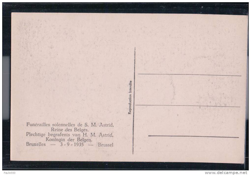 Bruxelles - Brüssel - Plechtige Begrafnis Van H. M. Astrid, Koningin Der Belgen 3.9.1935 - Feesten En Evenementen