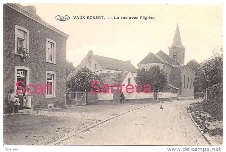 Vaux-Borset - La Rue Avec L´Eglise - Villers-le-Bouillet