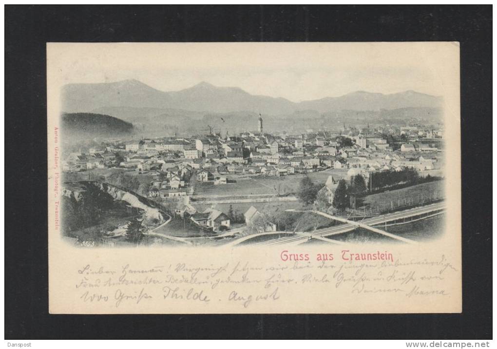 AK Gruß Aus Traunstein 1899 - Traunstein