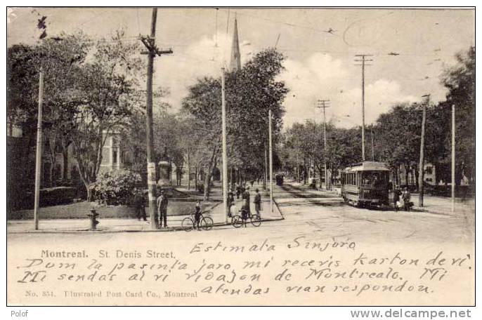 CANADA - MONTREAL - St Denis Street - Tramway - Texte En ESPERANTO ? (51466) - Esperanto