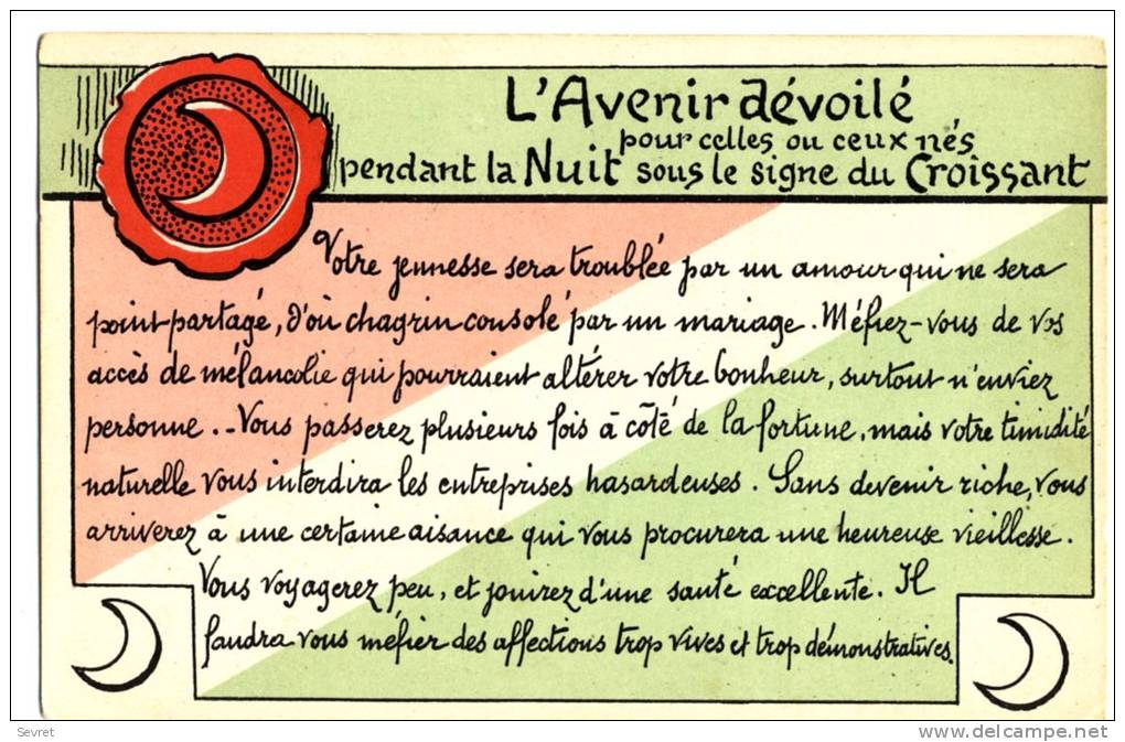 L´AVENIR DEVOILE. - La Nuit, Sous Le Signe Du Croissant - Astrología