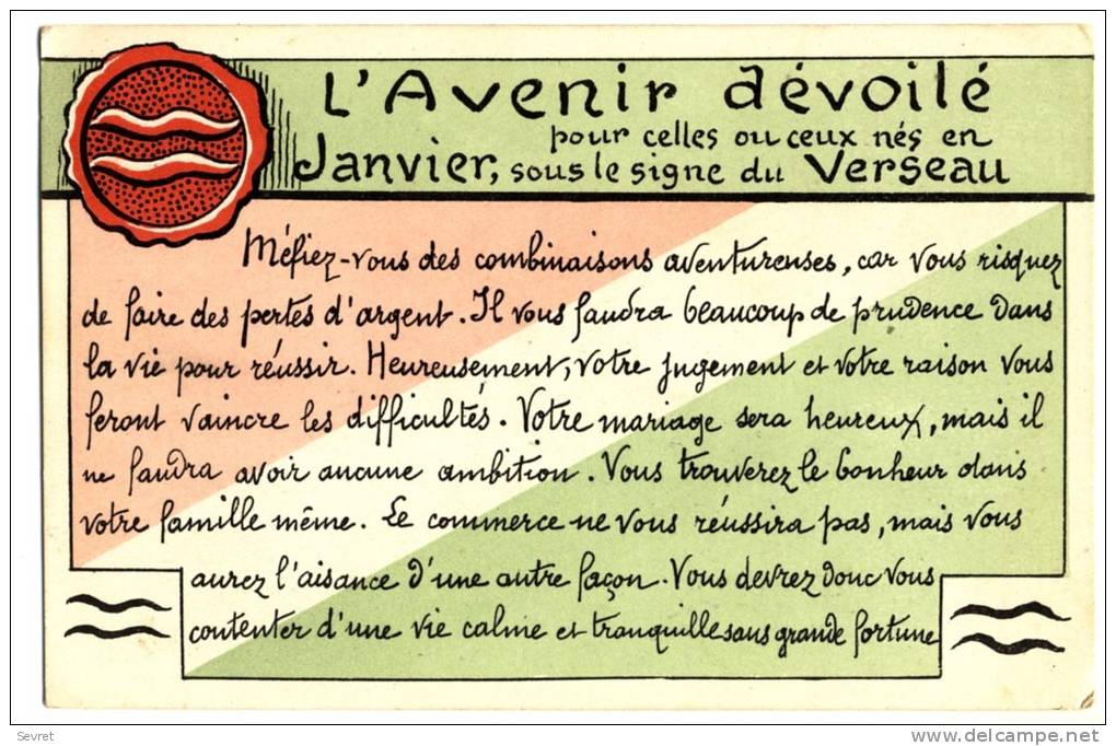 L´AVENIR DEVOILE. - JANVIER Sous Le Signe Du Verseau - Astrology