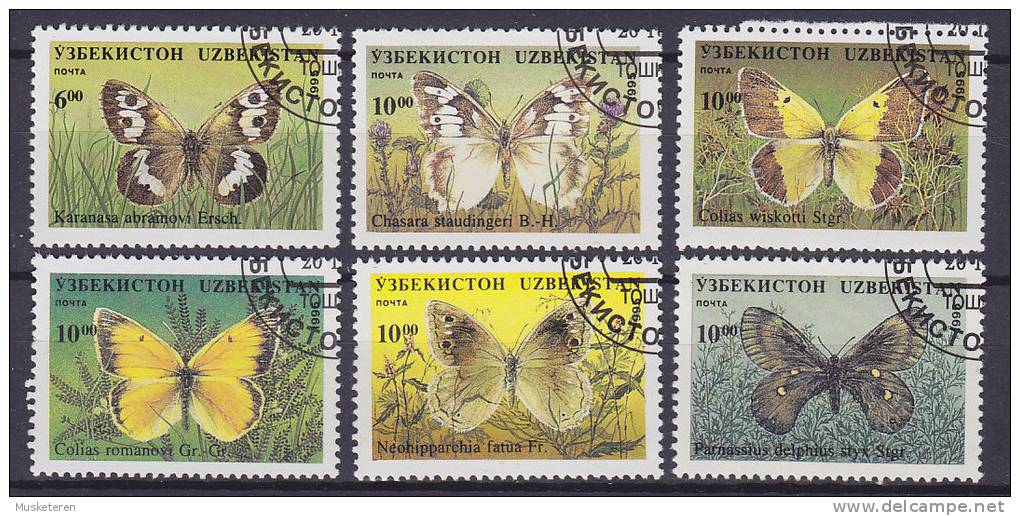 Uzbekistan 1995 Mi. 85-90 Schmetterling Butterfly Papillon - Usbekistan