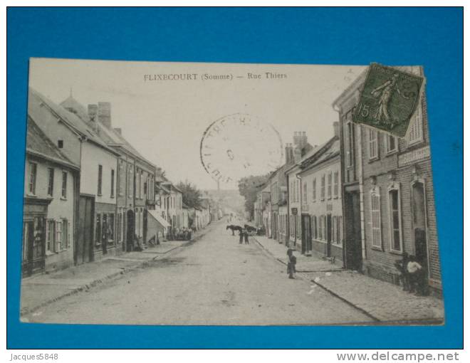 80) Flixecourt - Rue Thiers  - Anée 1918  - EDIT - - Flixecourt