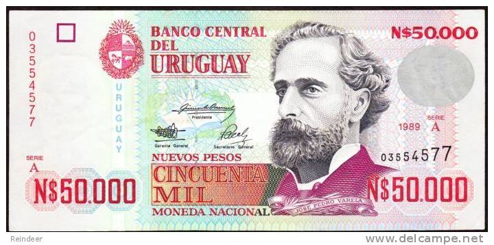 ® URUGUAY: 50000 Nuevos Pesos (1989) UNC - Uruguay