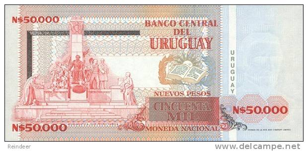 ® URUGUAY: 50000 Nuevos Pesos (1989) UNC - Uruguay