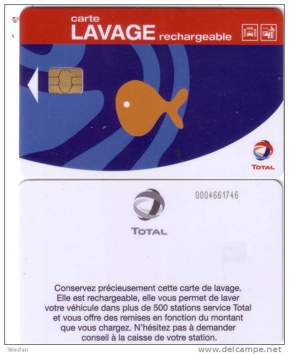 CARTE LAVAGE TOTAL SCHLUMBERGER NEUVE MINT JAMAIS CHARGEE NEVER CHARGED - Lavage Auto