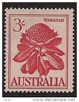 AUSTRALIA 1959 3/- Waratah SG 326 HM QF242 - Mint Stamps