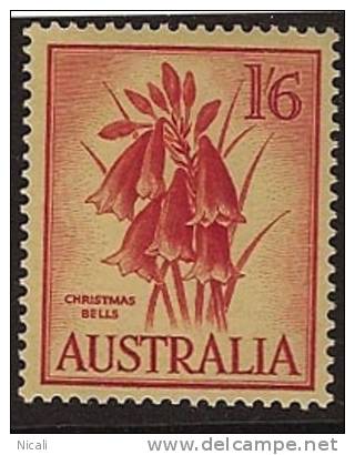 AUSTRALIA 1959 1/6 Christmas Bells SG 322 HM QF236 - Mint Stamps