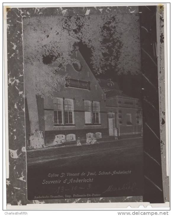 NEGATIF De Vieille Carte - ANDERLECHT - EGLISE ST VINCENT DE PAUL SCHEUT - RARE - Anderlecht