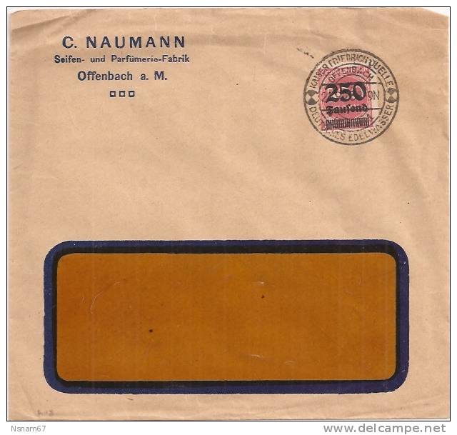 R18 - OFFENBACH - Inflation 1923 - NAUMANN -  SEIFEN Und PARFUMERIE Fabrik - - Autres & Non Classés