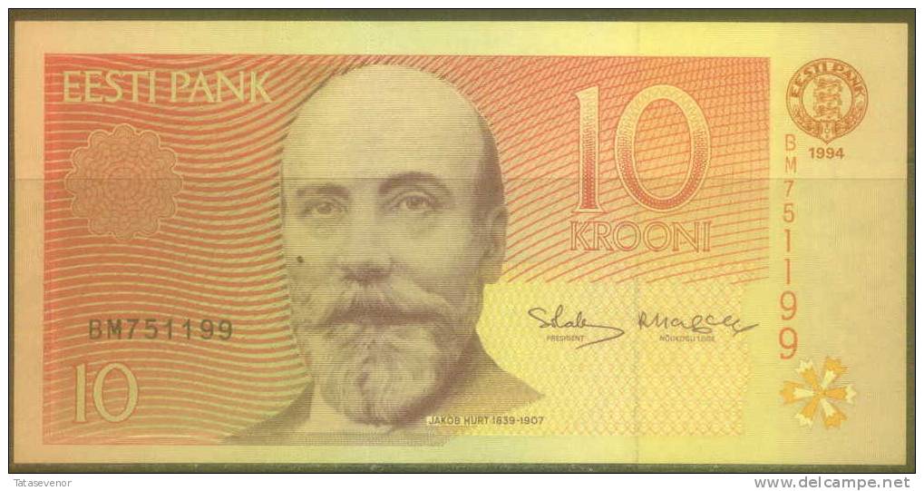 Estonia 10 Krooni Note, P77a, UNC - Estonie