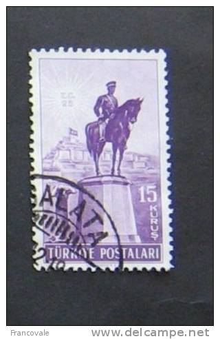 Turchia 1948 25 Republic Postalari 15 Kurus - Oblitérés