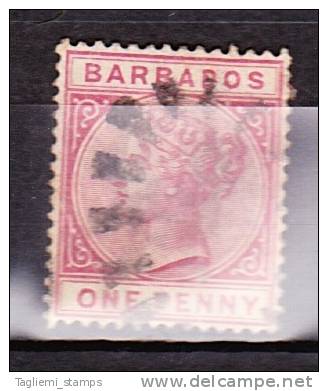 Barbados, 1882-86, Used, WM Crown CA - Barbados (...-1966)