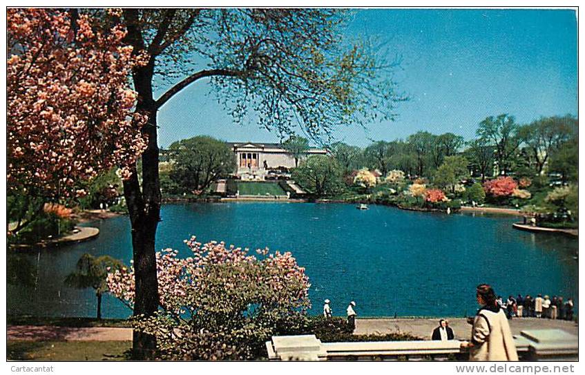 CLEVELAND MUSEUM OF ART - I GIARDINI E IL LAGHETTO. CARTOLINA DEL 1959 - Cleveland