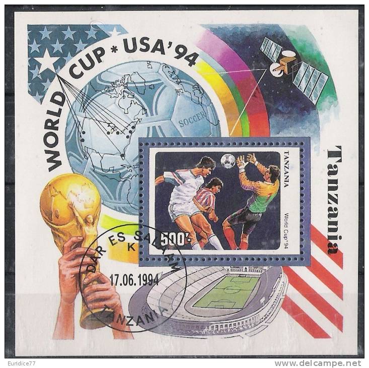 Tanzania 1994 - Football World Cup USA 94 Souvenir Sheet Cancelled Very Fine - 1994 – Estados Unidos