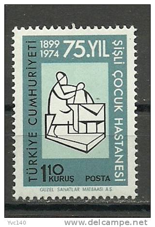 Turkey; 1974 75th Year Of The Foundation Of Sisli Paediatrics Hospital - Neufs