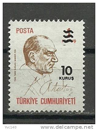 Turkey; 1977 Surcharged Regular Issue Stamp - Neufs