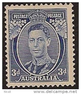 AUSTRALIA 1937 3d KGVI Die 1a SG 168b HM QF155 - Neufs